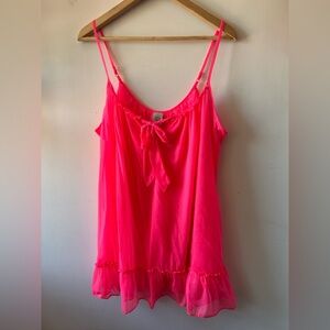In Bloom Bright Pink Slip Dress XL
